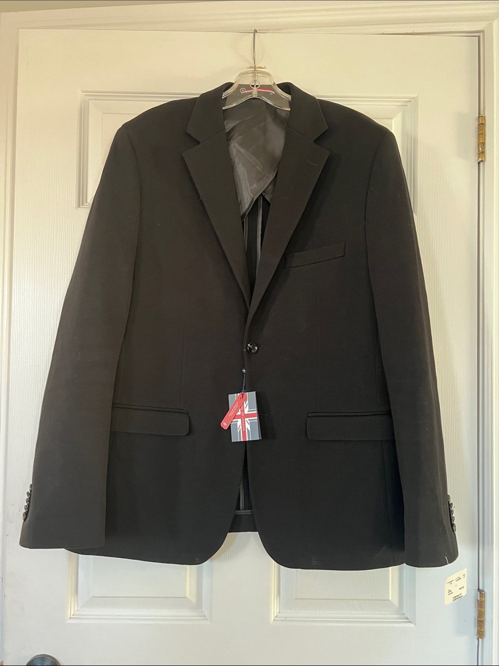 Men's Black Single-Breasted Sport Coat Blazer
